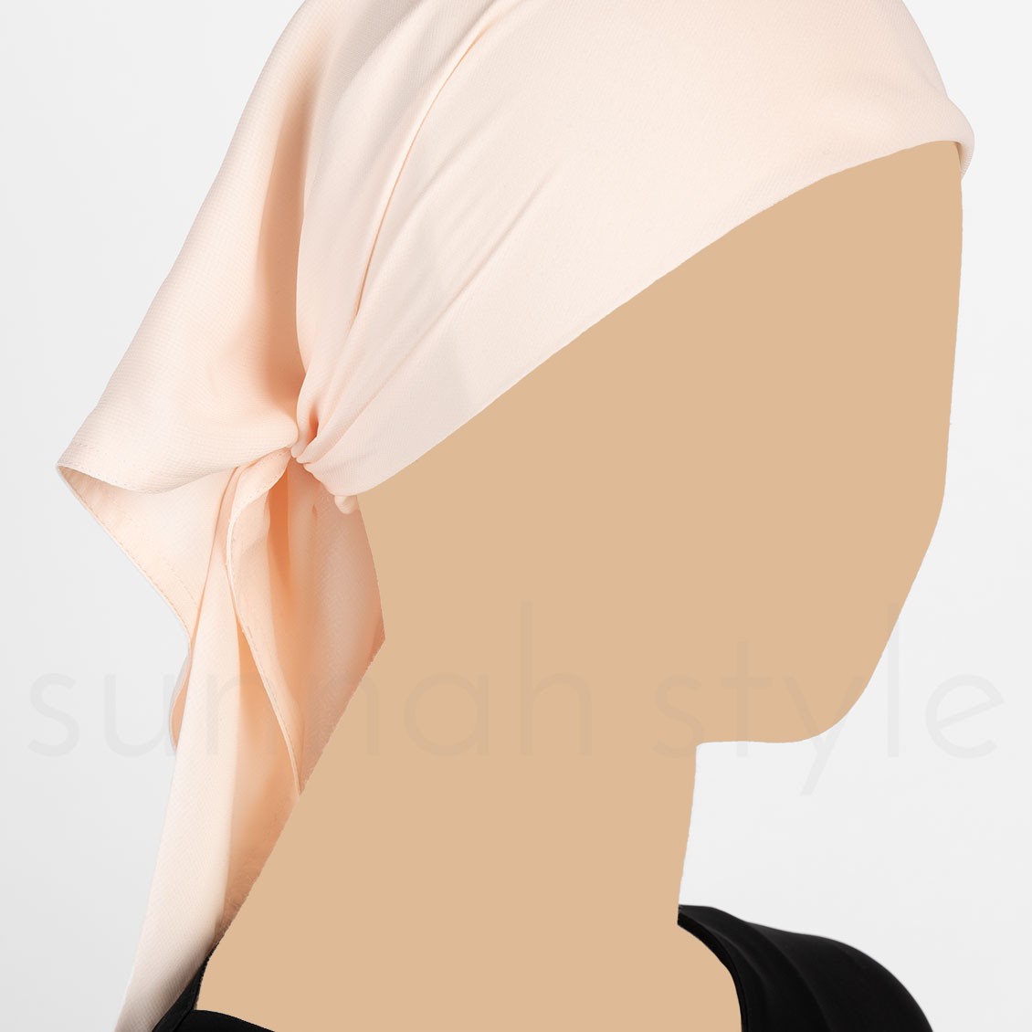 Sunnah Style Bandana Underscarf Hijab Cap Creamy Peach